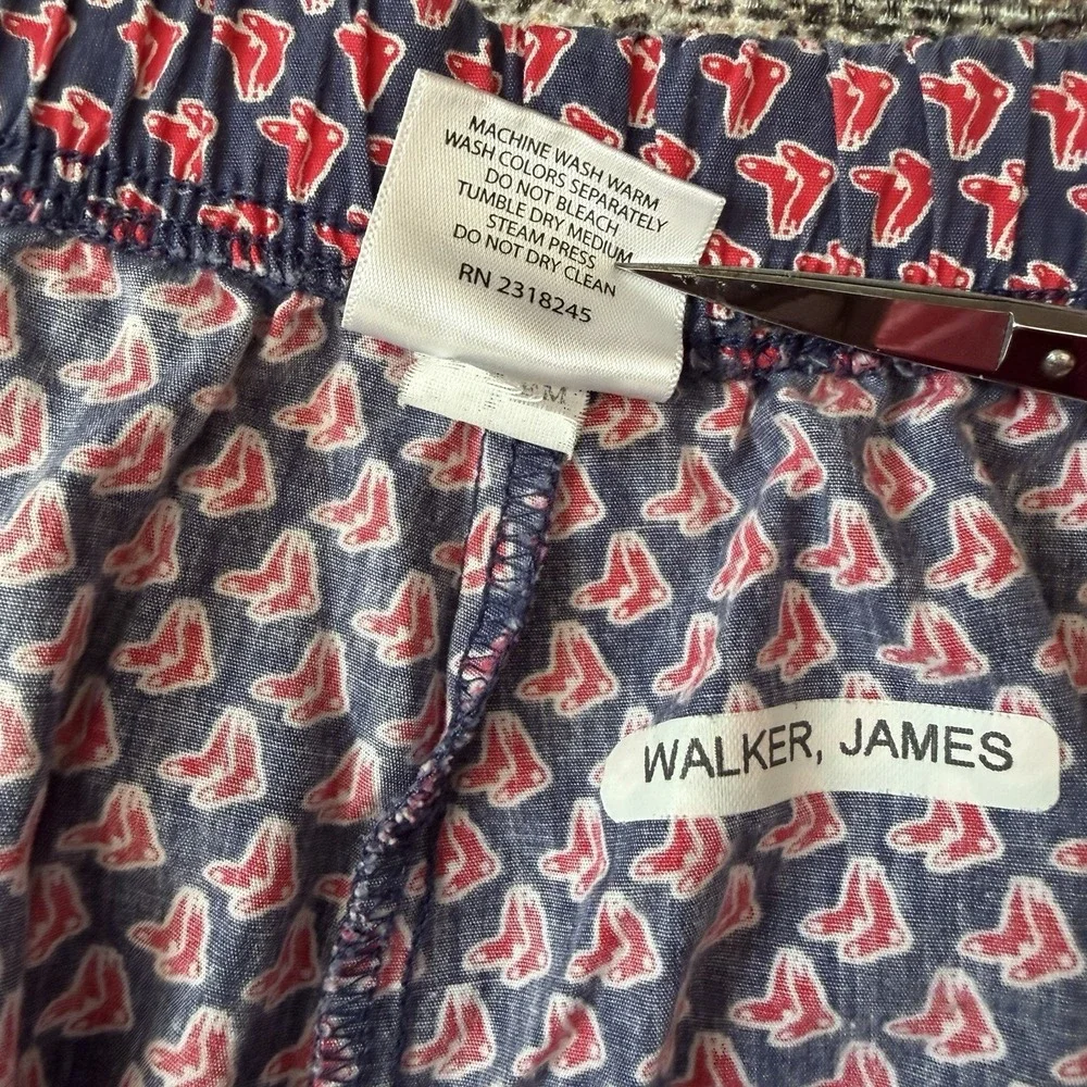 Vineyard‎ Vines Pants Pajama Men M Lounge Red Socks Pockets Cotton Casual Preppy